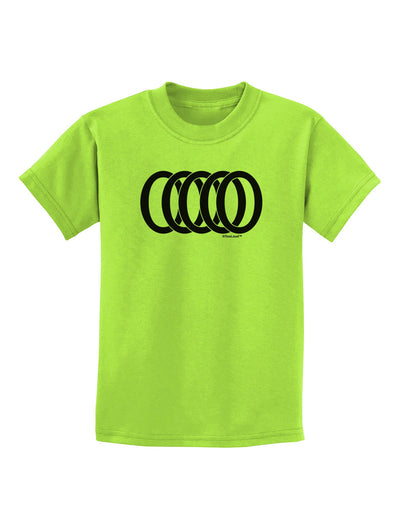 Five Golden Rings Childrens T-Shirt-Childrens T-Shirt-TooLoud-Lime-Green-X-Small-Davson Sales