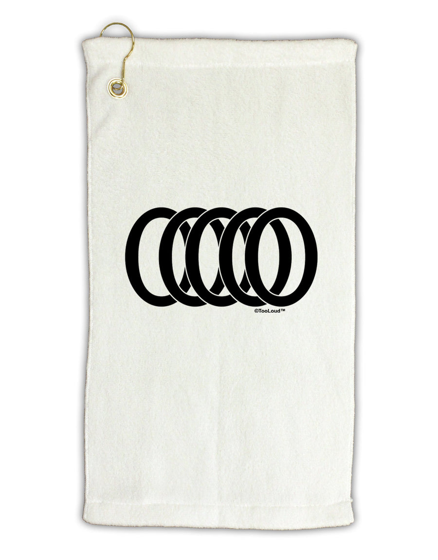 Five Golden Rings Micro Terry Gromet Golf Towel 11&#x22;x19-Golf Towel-TooLoud-White-Davson Sales