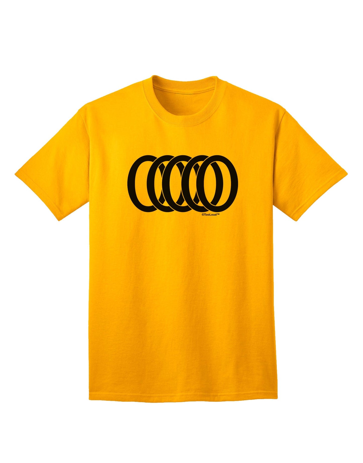 Five Golden Rings - Premium Adult T-Shirt Collection-Mens T-shirts-TooLoud-Gold-Small-Davson Sales