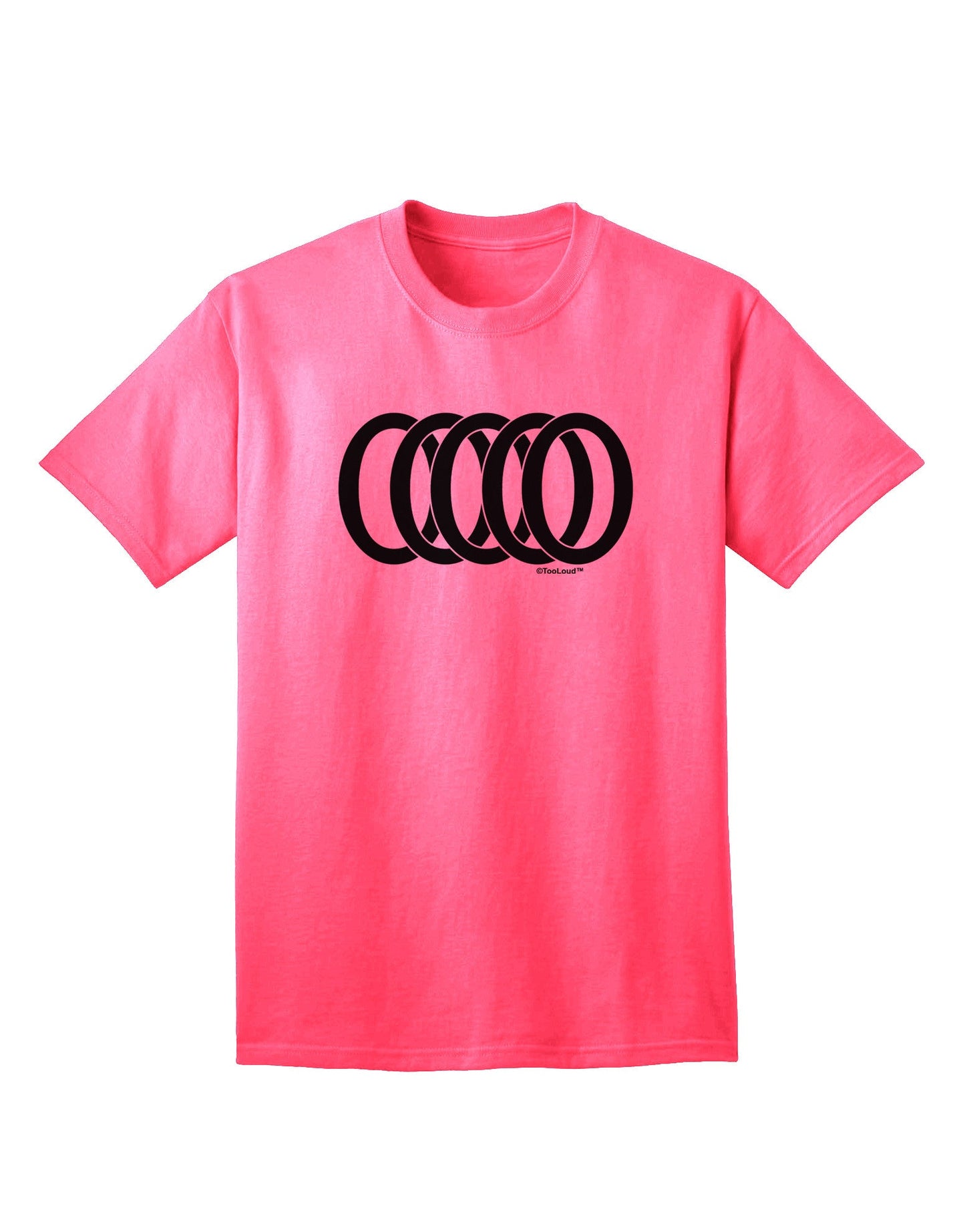 Five Golden Rings - Premium Adult T-Shirt Collection-Mens T-shirts-TooLoud-Neon-Pink-Small-Davson Sales