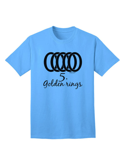 Five Golden Rings - Premium Adult Text T-Shirt for Discerning Shoppers-Mens T-shirts-TooLoud-Aquatic-Blue-Small-Davson Sales