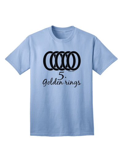 Five Golden Rings - Premium Adult Text T-Shirt for Discerning Shoppers-Mens T-shirts-TooLoud-Light-Blue-Small-Davson Sales