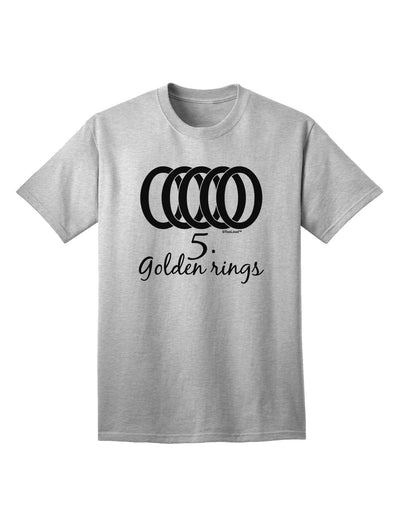 Five Golden Rings - Premium Adult Text T-Shirt for Discerning Shoppers-Mens T-shirts-TooLoud-AshGray-Small-Davson Sales