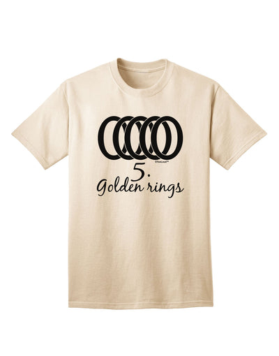 Five Golden Rings - Premium Adult Text T-Shirt for Discerning Shoppers-Mens T-shirts-TooLoud-Natural-Small-Davson Sales