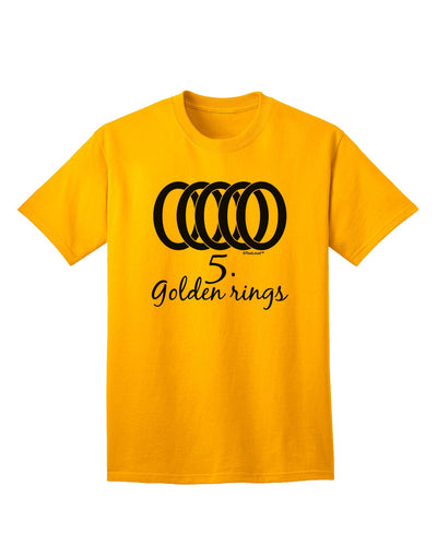 Five Golden Rings - Premium Adult Text T-Shirt for Discerning Shoppers-Mens T-shirts-TooLoud-Gold-Small-Davson Sales