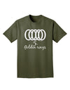 Five Golden Rings Text Adult Dark T-Shirt-Mens T-Shirt-TooLoud-Military-Green-Small-Davson Sales