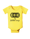 Five Golden Rings Text Baby Romper Bodysuit-Baby Romper-TooLoud-Yellow-06-Months-Davson Sales