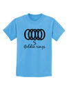 Five Golden Rings Text Childrens T-Shirt-Childrens T-Shirt-TooLoud-Aquatic-Blue-X-Small-Davson Sales