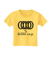 Five Golden Rings Text Toddler T-Shirt-Toddler T-Shirt-TooLoud-Yellow-2T-Davson Sales