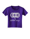 Five Golden Rings Text Toddler T-Shirt Dark-Toddler T-Shirt-TooLoud-Purple-2T-Davson Sales