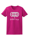 Five Golden Rings Text Womens Dark T-Shirt-TooLoud-Hot-Pink-Small-Davson Sales