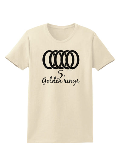 Five Golden Rings Text Womens T-Shirt-Womens T-Shirt-TooLoud-Natural-X-Small-Davson Sales