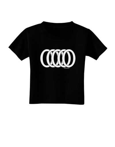 Five Golden Rings Toddler T-Shirt Dark-Toddler T-Shirt-TooLoud-Black-2T-Davson Sales