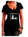 Flatten the Curve Graph Dark Womens V-Neck Dark T-Shirt-Womens V-Neck T-Shirts-TooLoud-Black-Juniors Fitted Small-Davson Sales