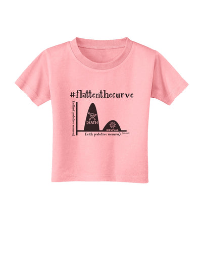Flatten the Curve Graph Toddler T-Shirt-Toddler T-shirt-TooLoud-Candy-Pink-2T-Davson Sales