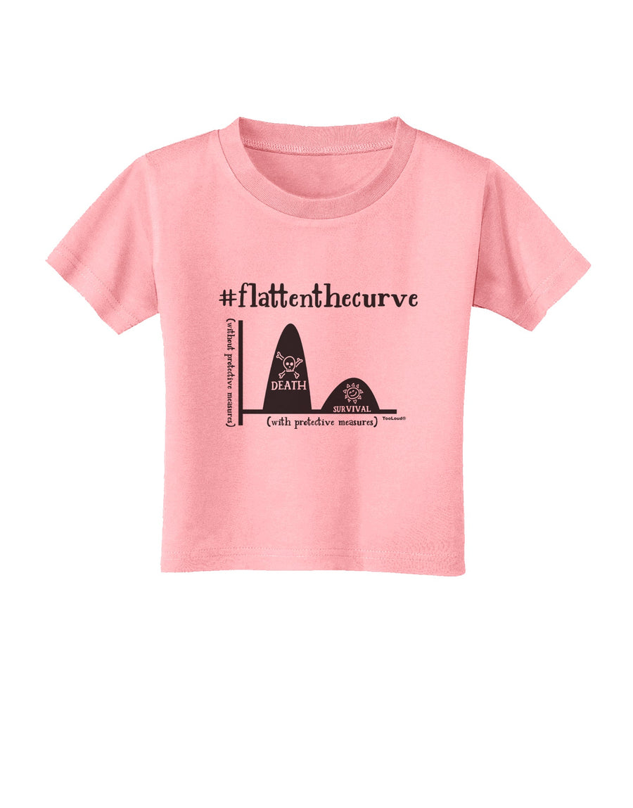 Flatten the Curve Graph Toddler T-Shirt-Toddler T-shirt-TooLoud-White-2T-Davson Sales