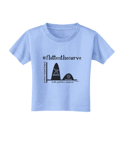 Flatten the Curve Graph Toddler T-Shirt-Toddler T-shirt-TooLoud-Aquatic-Blue-2T-Davson Sales