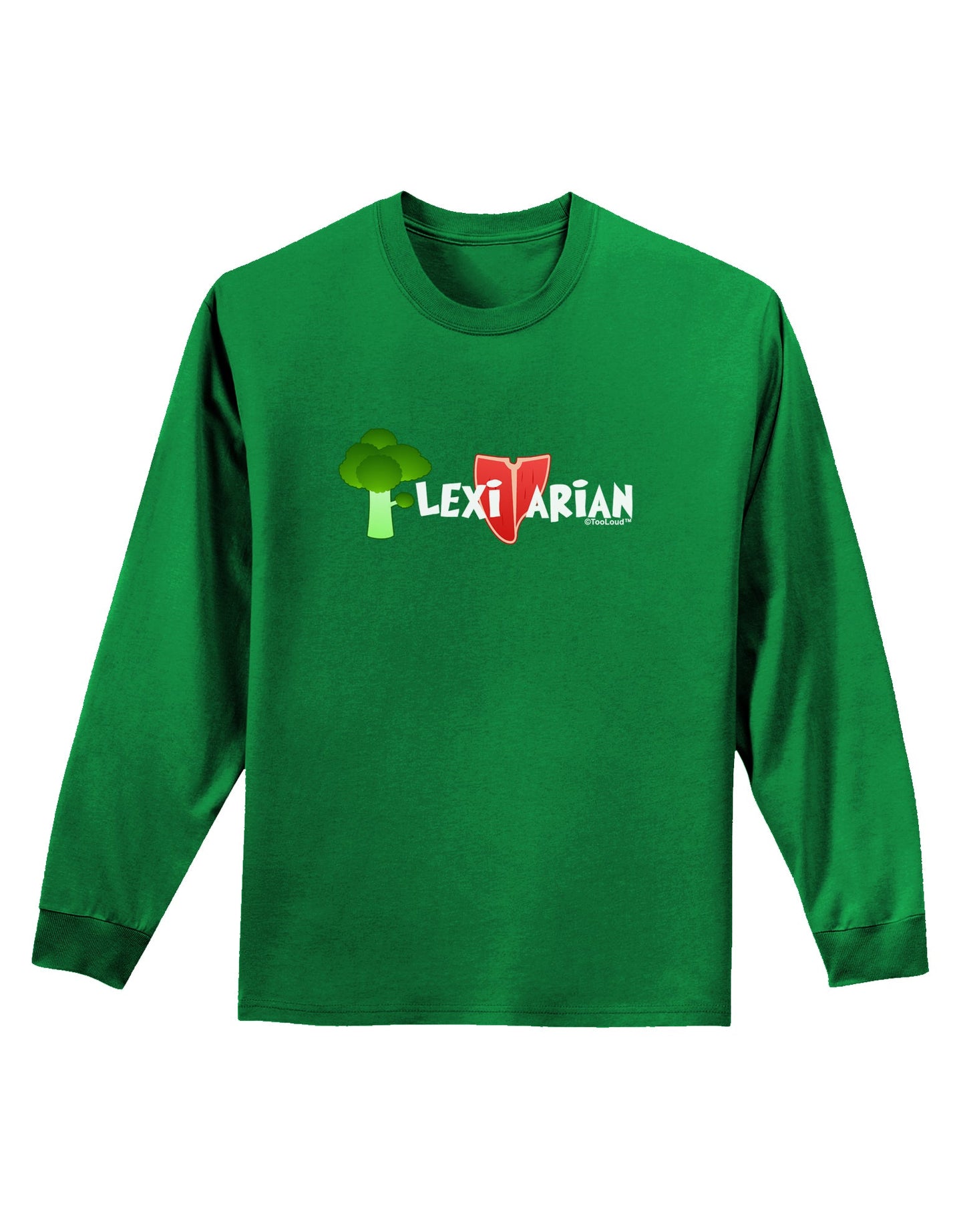 Flexitarian Adult Long Sleeve Dark T-Shirt by TooLoud-TooLoud-Kelly-Green-Small-Davson Sales