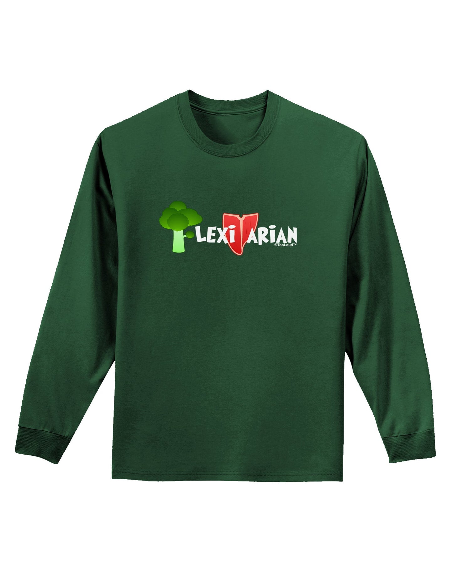 Flexitarian Adult Long Sleeve Dark T-Shirt by TooLoud-TooLoud-Dark-Green-Small-Davson Sales