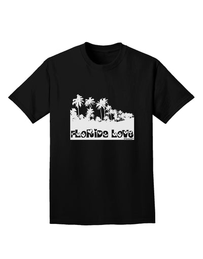 Florida Love - Palm Trees Cutout Design Adult Dark T-Shirt by TooLoud-Mens T-Shirt-TooLoud-Black-Small-Davson Sales