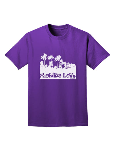 Florida Love - Palm Trees Cutout Design Adult Dark T-Shirt by TooLoud-Mens T-Shirt-TooLoud-Purple-Small-Davson Sales