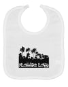 Florida Love - Palm Trees Cutout Design Baby Bib by TooLoud