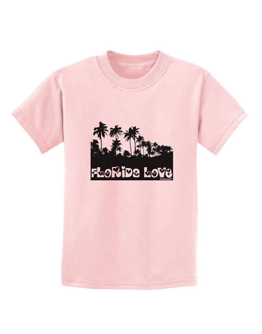 Florida Love - Palm Trees Cutout Design Childrens T-Shirt by TooLoud-Childrens T-Shirt-TooLoud-White-X-Small-Davson Sales