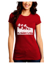 Florida Love - Palm Trees Cutout Design Juniors Crew Dark T-Shirt by TooLoud-T-Shirts Juniors Tops-TooLoud-Red-Juniors Fitted Small-Davson Sales