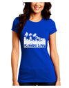 Florida Love - Palm Trees Cutout Design Juniors Crew Dark T-Shirt by TooLoud-T-Shirts Juniors Tops-TooLoud-Royal-Blue-Juniors Fitted Small-Davson Sales