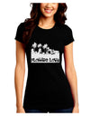 Florida Love - Palm Trees Cutout Design Juniors Crew Dark T-Shirt by TooLoud-T-Shirts Juniors Tops-TooLoud-Black-Juniors Fitted Small-Davson Sales