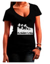 Florida Love - Palm Trees Cutout Design Juniors V-Neck Dark T-Shirt by TooLoud-Womens V-Neck T-Shirts-TooLoud-Black-Juniors Fitted Small-Davson Sales