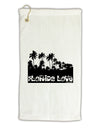 Florida Love - Palm Trees Cutout Design Micro Terry Gromet Golf Towel 16 x 25 inch by TooLoud-Golf Towel-TooLoud-White-Davson Sales