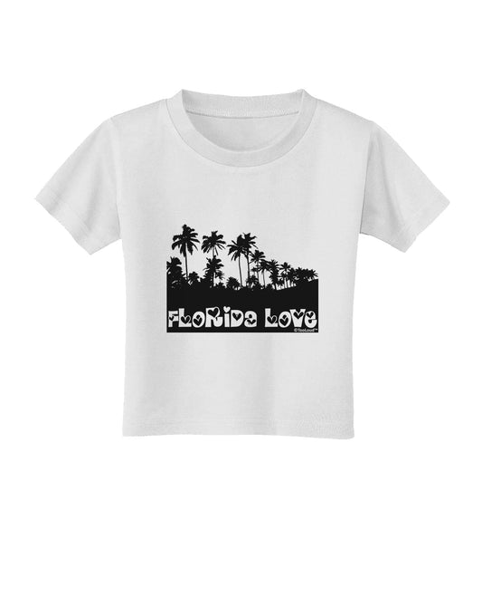 Florida Love - Palm Trees Cutout Design Toddler T-Shirt by TooLoud-Toddler T-Shirt-TooLoud-White-2T-Davson Sales