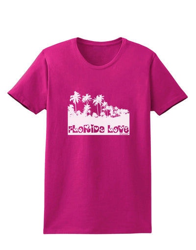 Florida Love - Palm Trees Cutout Design Womens Dark T-Shirt by TooLoud-TooLoud-Hot-Pink-Small-Davson Sales