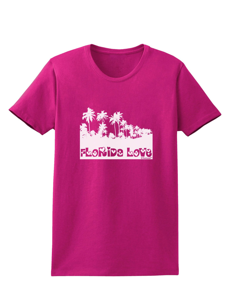 Florida Love - Palm Trees Cutout Design Womens Dark T-Shirt by TooLoud-TooLoud-Black-X-Small-Davson Sales