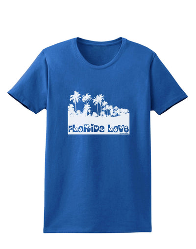 Florida Love - Palm Trees Cutout Design Womens Dark T-Shirt by TooLoud-TooLoud-Royal-Blue-X-Small-Davson Sales