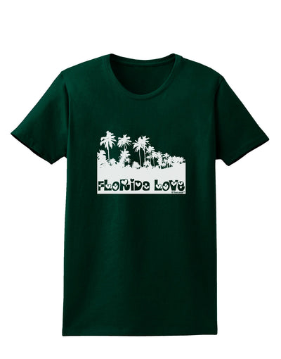 Florida Love - Palm Trees Cutout Design Womens Dark T-Shirt by TooLoud-TooLoud-Forest-Green-Small-Davson Sales