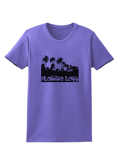 Florida Love - Palm Trees Cutout Design Womens T-Shirt by TooLoud-Womens T-Shirt-TooLoud-Violet-X-Small-Davson Sales