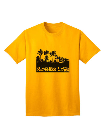 Florida Palm Trees Cutout Design Adult T-Shirt by TooLoud: A Captivating Expression of Love for the Sunshine State-Mens T-shirts-TooLoud-Gold-Small-Davson Sales
