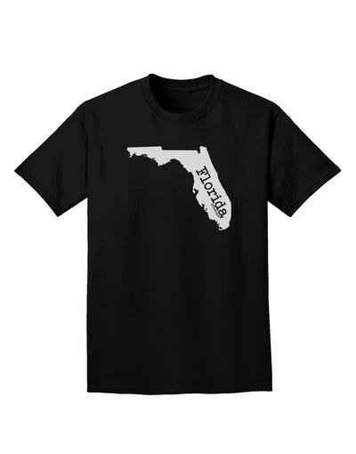 Florida - United States Shape Adult Dark T-Shirt by TooLoud-Mens T-Shirt-TooLoud-Black-Small-Davson Sales