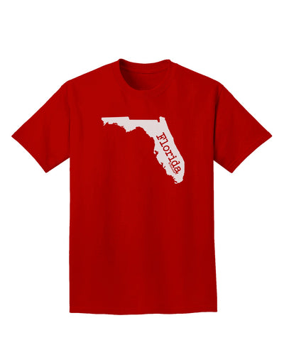 Florida - United States Shape Adult Dark T-Shirt by TooLoud-Mens T-Shirt-TooLoud-Red-Small-Davson Sales