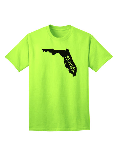 Florida - United States Shape Adult T-Shirt by TooLoud: A Stylish Representation of Florida's Iconic Shape-Mens T-shirts-TooLoud-Neon-Green-Small-Davson Sales