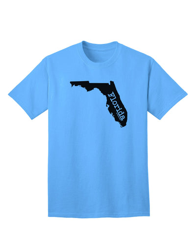 Florida - United States Shape Adult T-Shirt by TooLoud: A Stylish Representation of Florida's Iconic Shape-Mens T-shirts-TooLoud-Aquatic-Blue-Small-Davson Sales