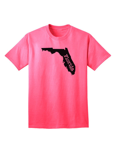 Florida - United States Shape Adult T-Shirt by TooLoud: A Stylish Representation of Florida's Iconic Shape-Mens T-shirts-TooLoud-Neon-Pink-Small-Davson Sales