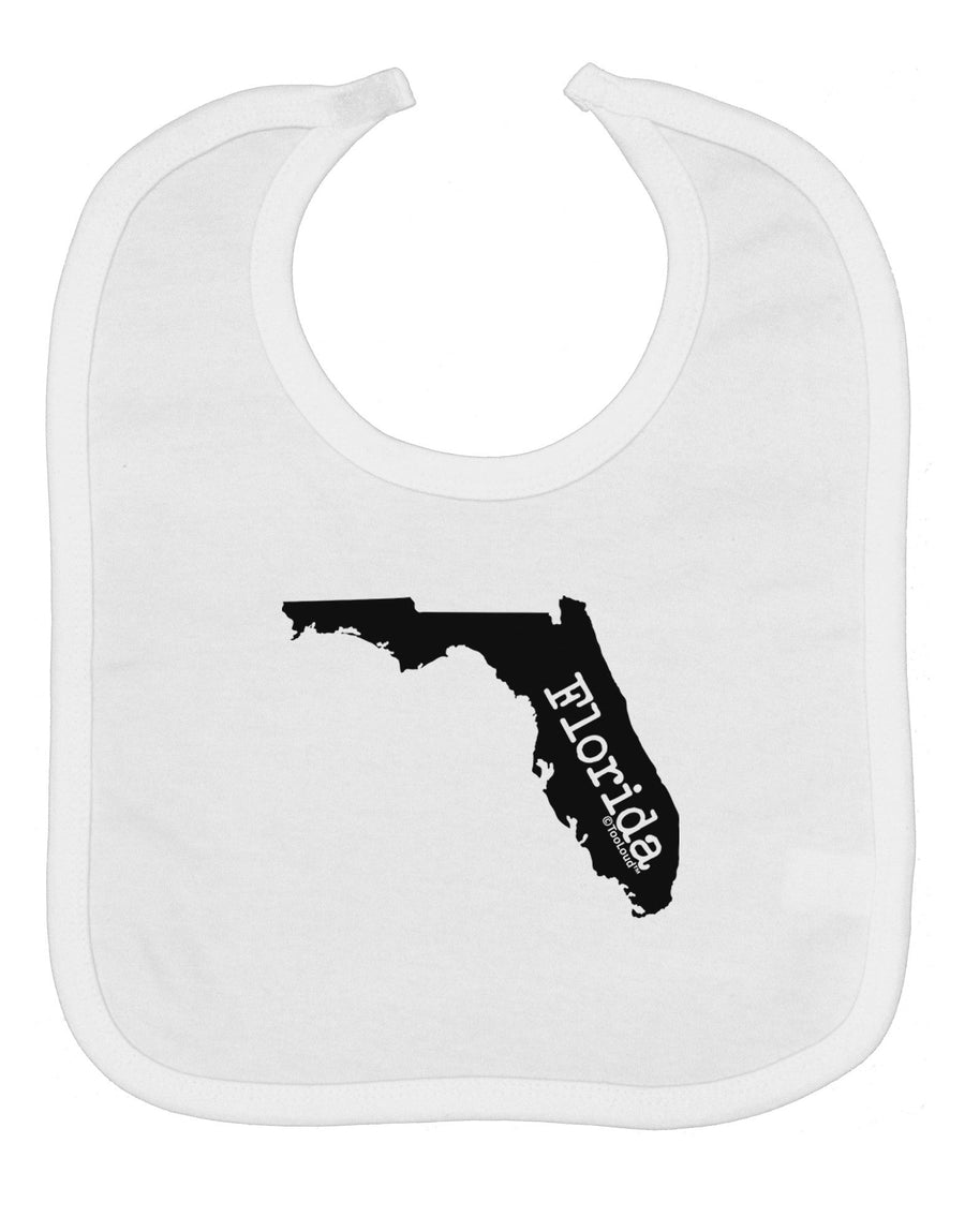 Florida - United States Shape Baby Bib by TooLoud