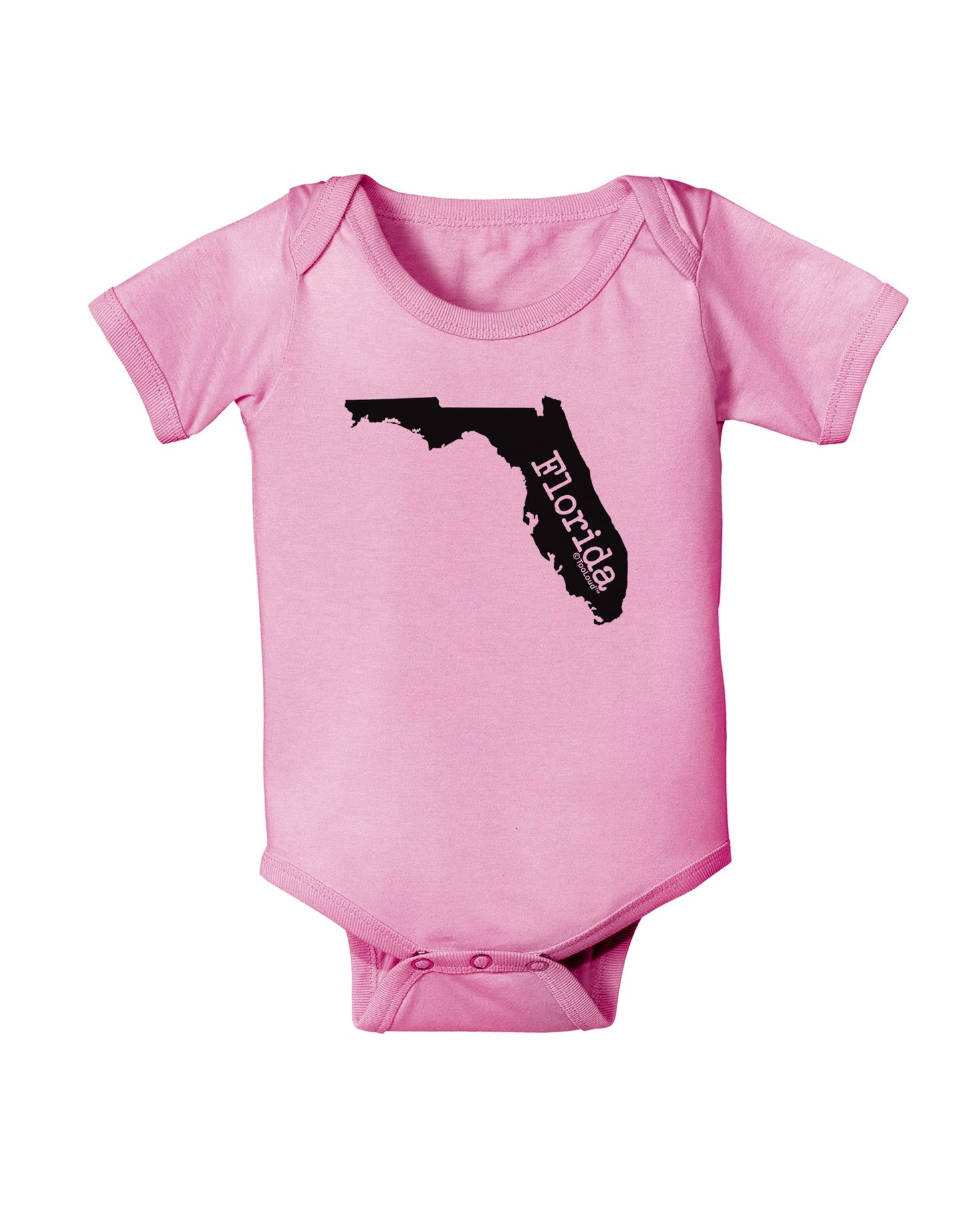 Florida - United States Shape Baby Romper Bodysuit by TooLoud-Baby Romper-TooLoud-Light-Pink-06-Months-Davson Sales