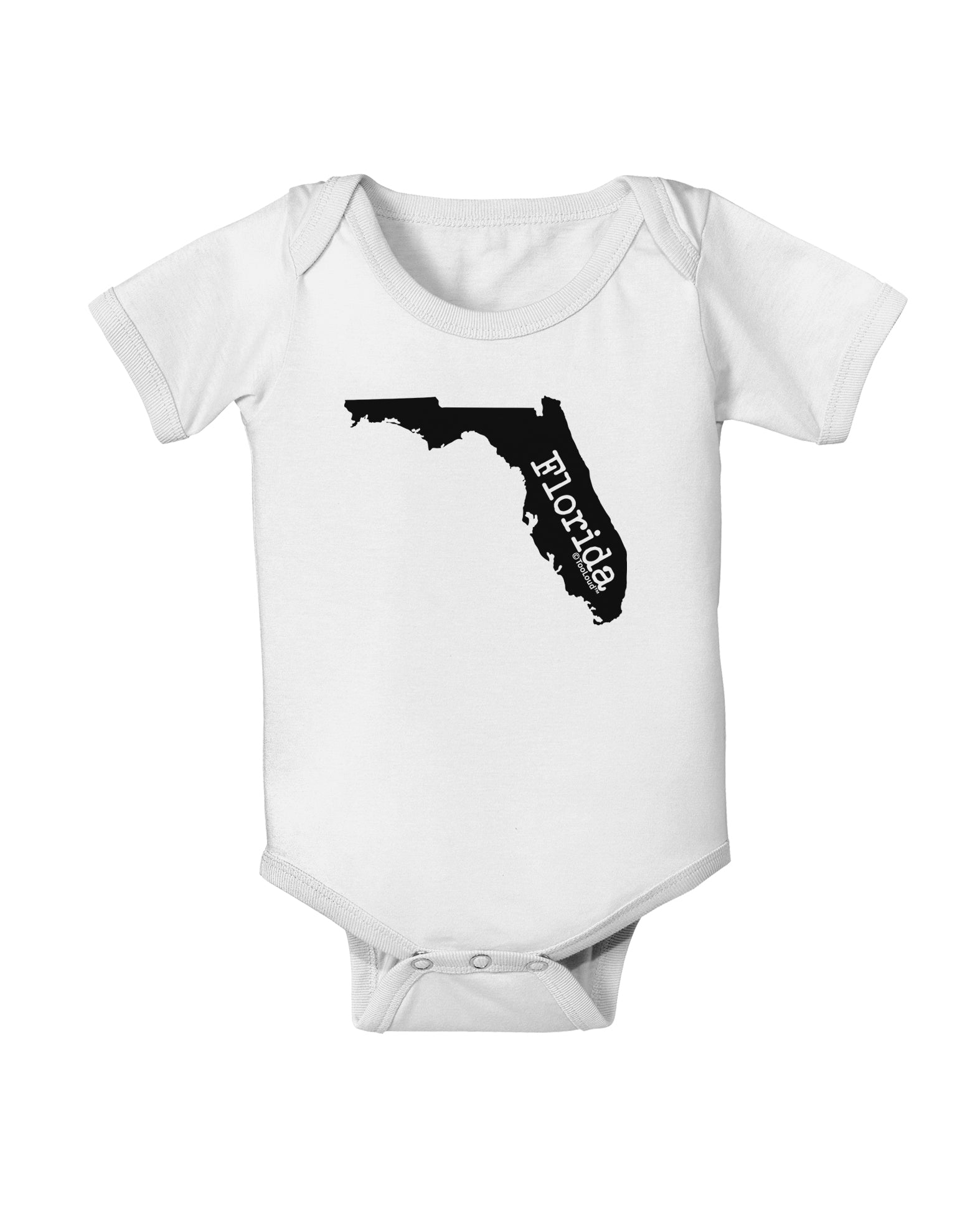 Florida - United States Shape Baby Romper Bodysuit by TooLoud-Baby Romper-TooLoud-White-06-Months-Davson Sales