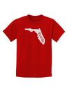 Florida - United States Shape Childrens Dark T-Shirt by TooLoud-Childrens T-Shirt-TooLoud-Red-X-Small-Davson Sales