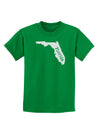 Florida - United States Shape Childrens Dark T-Shirt by TooLoud-Childrens T-Shirt-TooLoud-Kelly-Green-X-Small-Davson Sales