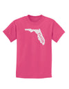 Florida - United States Shape Childrens Dark T-Shirt by TooLoud-Childrens T-Shirt-TooLoud-Sangria-X-Small-Davson Sales